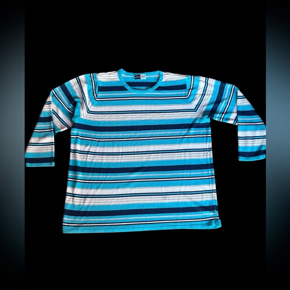 ✨Beldoch Popper blue and white striped long-sleeve shirt✨ - Picture 1 of 5